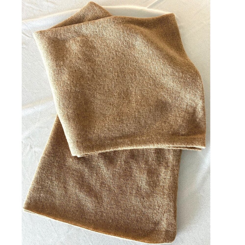 Celeste Camel Color Wool Scarf
